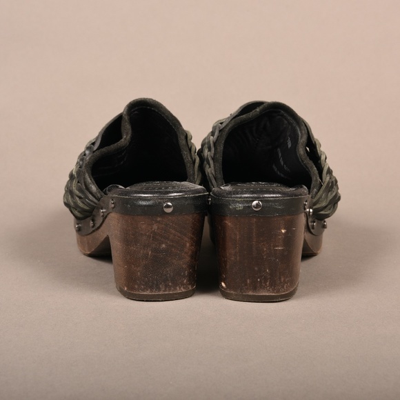 JOHNSTON & MURPHY Womens Leather Braided Clogs - Picture 6 of 10